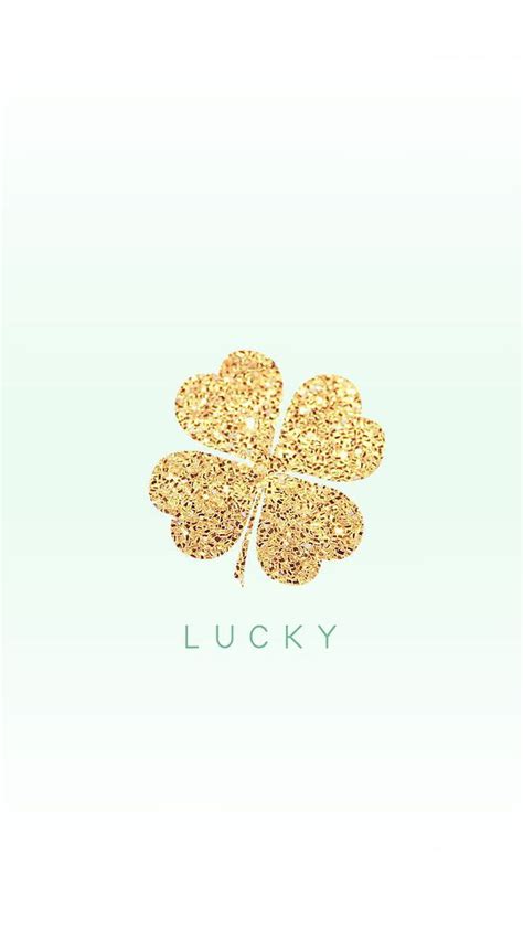 Lucky Gold Glitter Four Leaf Clover IPhone HD Phone Wallpaper Pxfuel