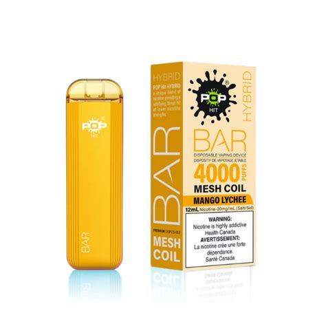 Mango Lychee Pop Hybrid Bar 4000 Puff Disposable Vape Device Bc Boyz Vape