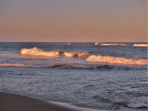 North Carolina Outer Banks Beach Sunset Stock Photo Image Of Kitty