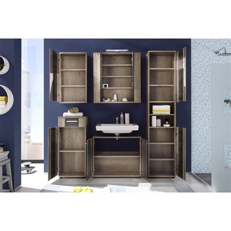 Armoire De Rangement Pour Salle De Bain Porte Et Tiroir Coloris