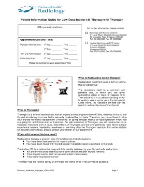 Fillable Online Patient Information Guide For Low Dose Iodine