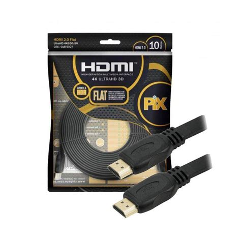 Cabo Hdmi Flat Metros Tomate Mhd K Arc D High Pontofrio