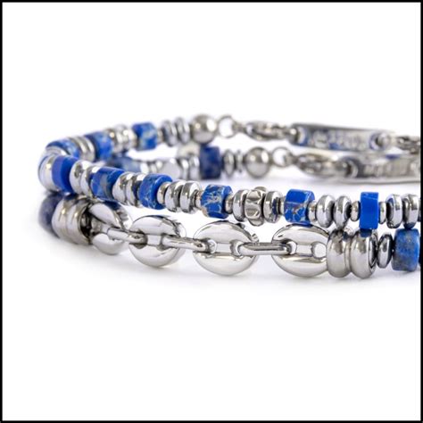 Bracciale con pietre a rondella e bracciale con sodalite Marlù Gioielli