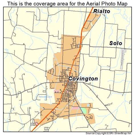 Aerial Photography Map of Covington, TN Tennessee