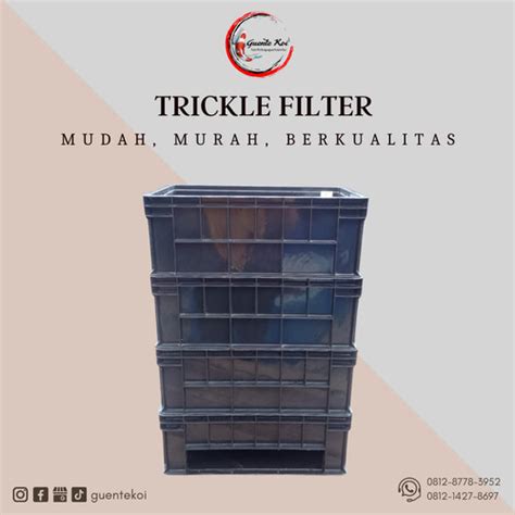 Jual Trickle Filter Kolam Koi 4 Susun Ukuran Small - Hitam + Media ... 