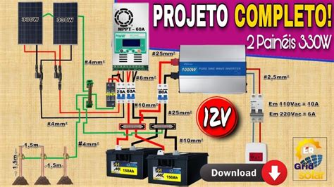 Projeto de Um Sistema de Energia Solar Off Grid 2 Painéis Solares