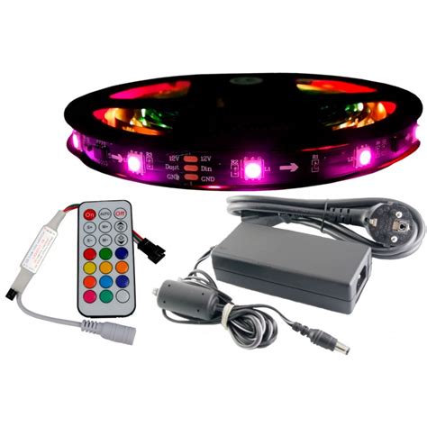 ZESTAW taśma LED RGB 5050 EPISTAR 3 chip 30LED m SMD IP20 7 2 W m