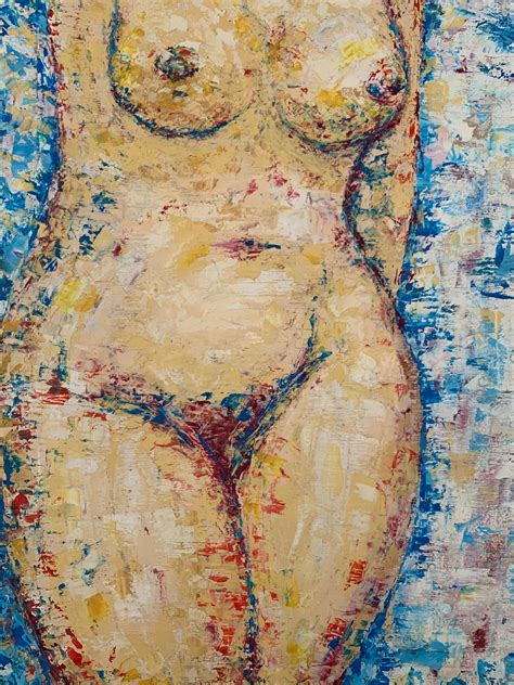 Unknown S French Post Impressionist Oil Nude Lady Sunbathing