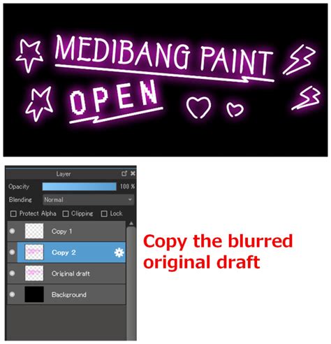 How To Draw Something In Neon MediBang Paint The Free Digital