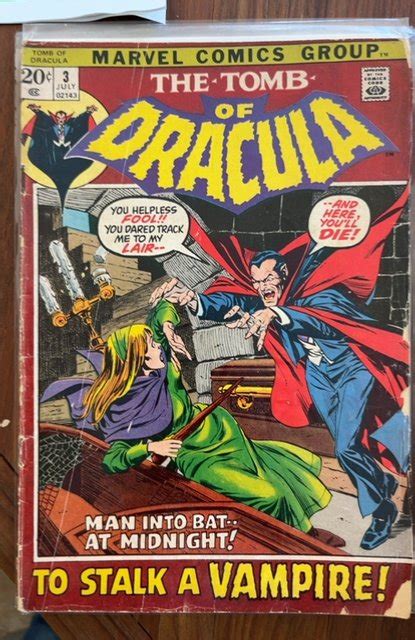 Tomb Of Dracula 3 1972 Tomb Of Dracula Comic Books Bronze Age