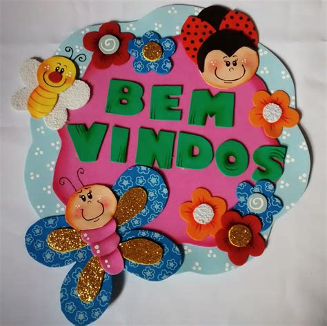 Placa de Eva bem vindos para Porta Jardim Berçário Elo7