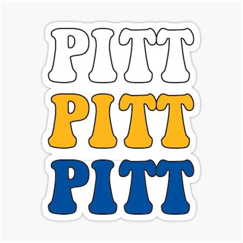 University Of Pitt Stickers Redbubble