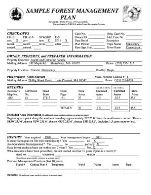 Fillable Online Nrcs Usda Sample Forest Management Plan Nrcs Usda Fax