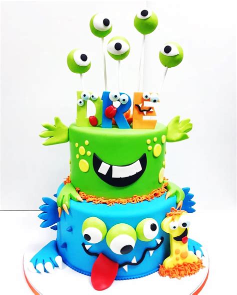 Monster 1st Birthday Cake Monster Birthday Cakes Boys 1st Birthday