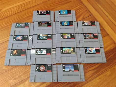 Varied Classic Super Nintendo Game Cartridges Etsy