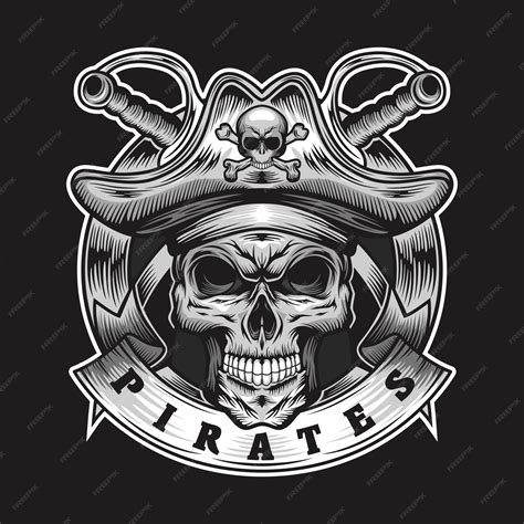 Illustration De Pirates De Crâne Vecteur Premium