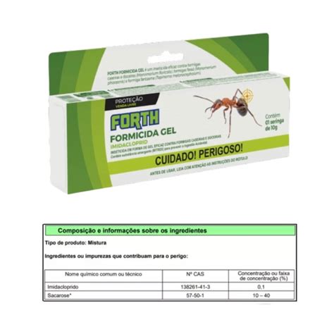 Formicida Gel G Forth Para Formigas Caseiras E Doceiras