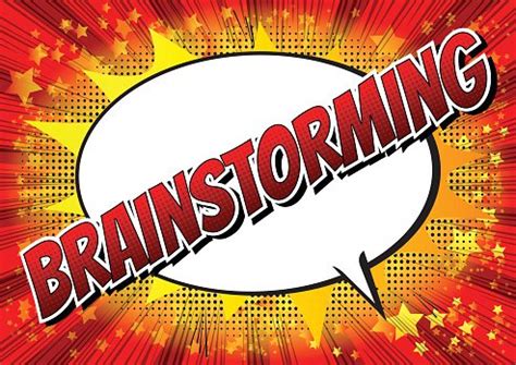 Brainstorming Comic Book Style Word Stock Clipart Royalty Free