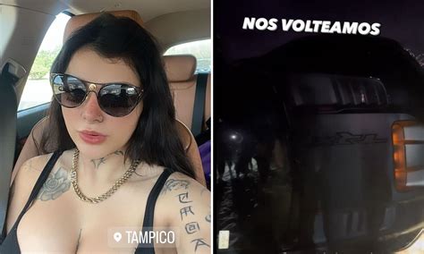 Karely Ruiz sufre accidente automovilístico en su pre festejo de