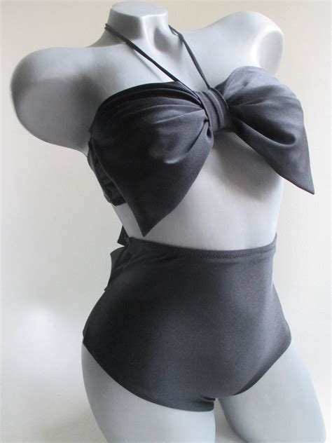 Bikini Set High Waist Sexy Bottom Bow Bandeau Top With Brazilian Bow Swimsuit Bathing Suit Big