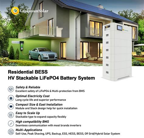 20kwh Grs Stacked Lifepo4 Lithium Ion Batteries 512v 100ah 10kw 15kw