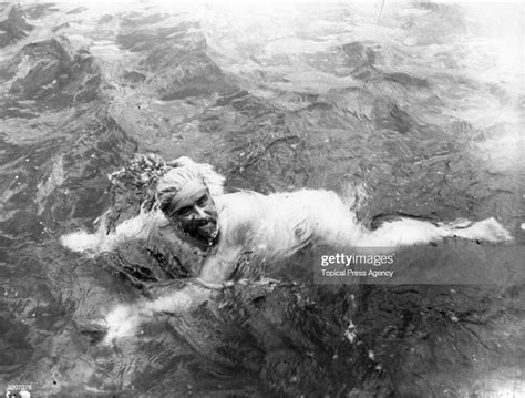 The Swimmer Burgess During His Attempt To Swim The English Channel