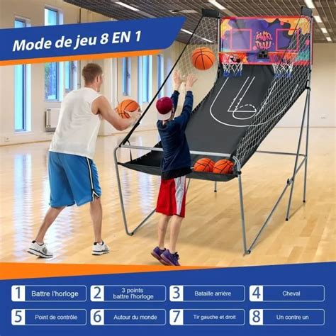 Bebeboutik Costway Jeu De Basketball Arcade Double Shootout Double