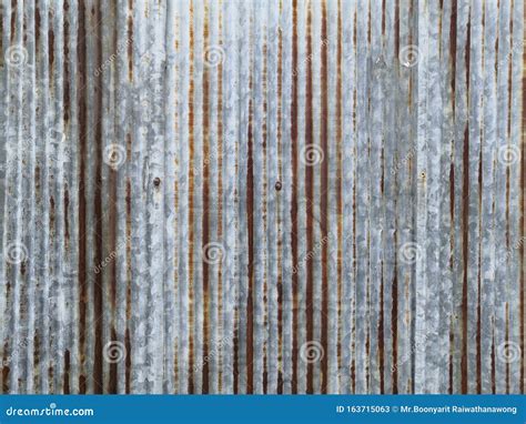 Old Rusty Galvanized, Corrugated Iron Siding Texture Background.a Rusty Corrugated Iron Metal ...