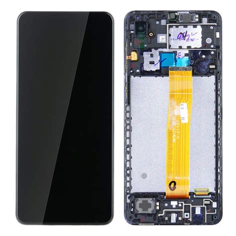 Samsung Galaxy A02 A022F Ori LCD Display Assembly With Frame Black