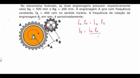 Mecânica Física Q6 Frequência de rotação Cinemática YouTube