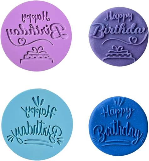 Amazon Pieces Happy Birthday Fondant Stamp Embosser D Raised