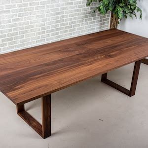 Walnut Table on Wood Table Legs Black Walnut Dining Table - Etsy