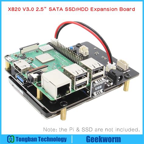 Raspberry Pi 2 5 SATA HDD SSD Storage Expansion Board X820 V3 0 USB 3