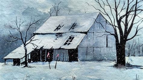 watercolor paintings of winter landscapes - Watercolor Painting