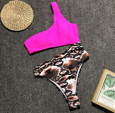 2019 Women S One Piece Swimsuit Serpentine Shoulder Openwork Sexy One Piece Bikini On Luulla
