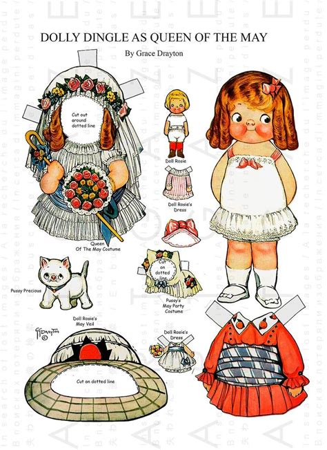 Dolly Dingle Doll S Printable Paper Dolls May Day Queen DOLLY DINGLE S