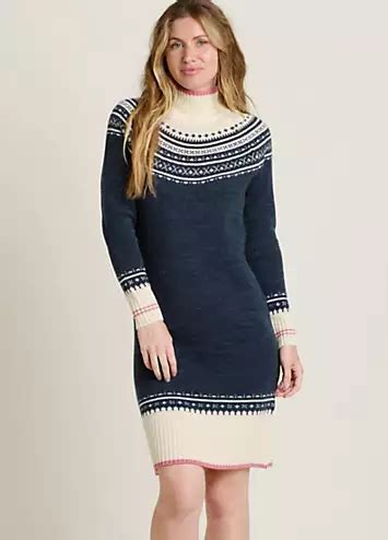 Brakeburn Retro Ski Knitted Dress Kaleidoscope