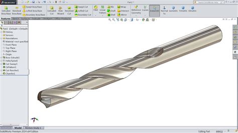 Solidworks Tutorial How To Make Drill Bit Youtube