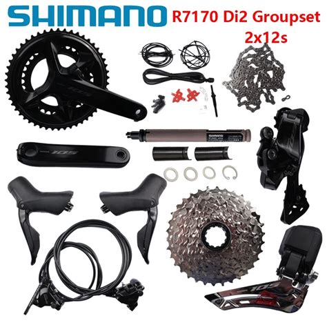 Shimano 105 Di2 Groupset R7170 12s Groupset R7170 Brake R7100 Crankset