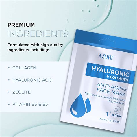 Azure Korean Hyaluronic Acid And Collagen Anti Aging Facial Mask