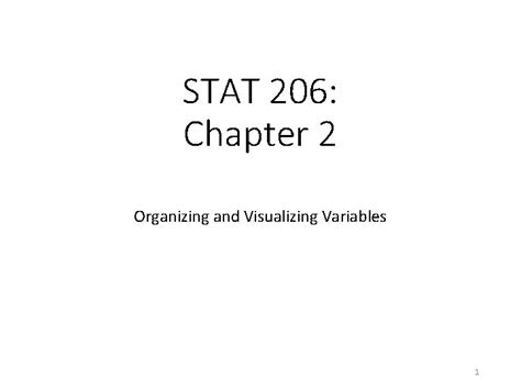 Stat Chapter Organizing And Visualizing Variables