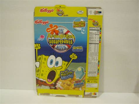 Kellogg S THE SPONGEBOB SQUAREPANTS MOVIE Cereal Box 2005 Flat