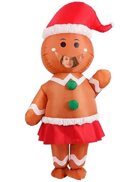 Buy Adomi Gingerbread Man Costume Inflatable Adult Christmas Blow Up