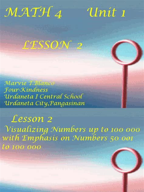 MATH Q1 Lesson 2 Visualizing Numbers Up to 100 000 With Emphasis on ...