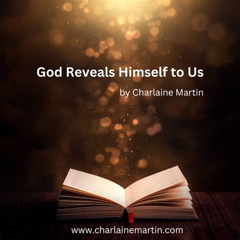 Week 2 God Reveals Himself To Us Charlaine Martin