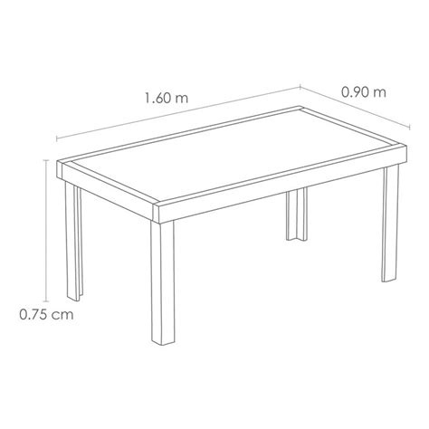 Mesa Contempus 160 Mmagic White Medidas De Mesas Medidas Mesa