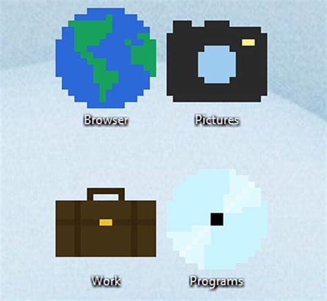 64 Simple Pixel Art Desktop Icons - Etsy