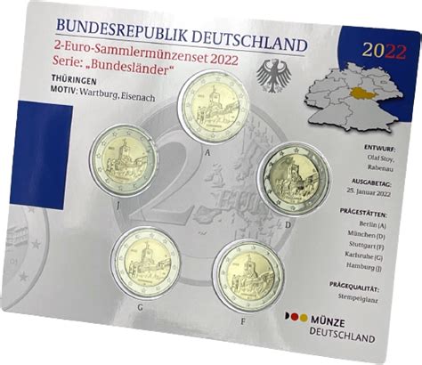 Blister Bu X Euros Comm Mo Allemagne Thuringe Ch Teau De