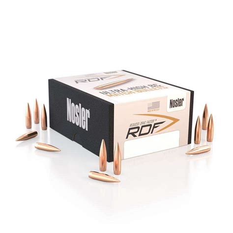 Nosler 54612 RDF 22 Caliber 224 77 GR Hollow Point Boat Tail HPBT