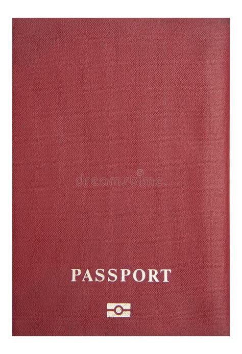 The Cover Of A Red Biometric Passport With Unmarked Country Stock Image Image Of Foreign